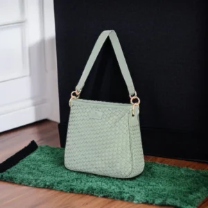 patricia hand woven bag light green