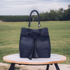 Home carla drawstring bag blue